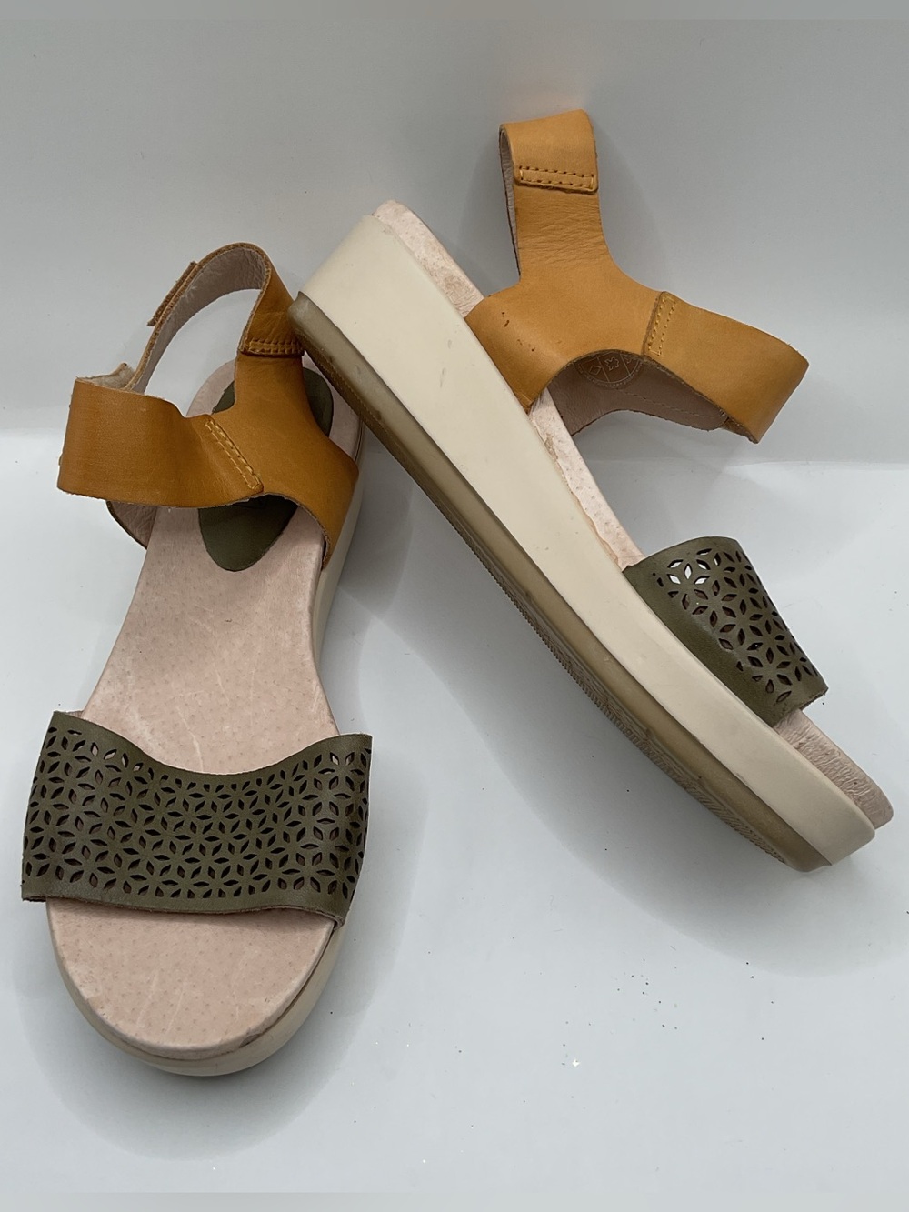 PIKOLINOS Mykonos Leather Wedge Sandals
